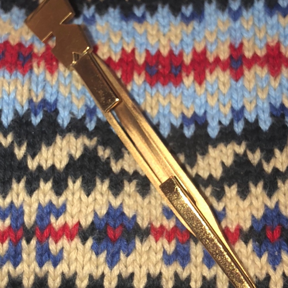 Vintage Swank Initial K Tie Clip Goldtone